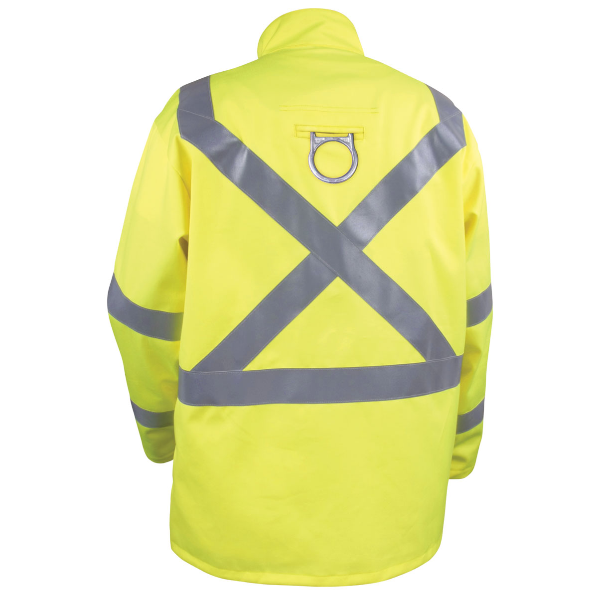 Picture of Black Stallion JF4312-HY 9 OZ FLAME RESISTANT ANSI HI-VIS ARCWELD JACKET WITH SILVER REFLECTIVE